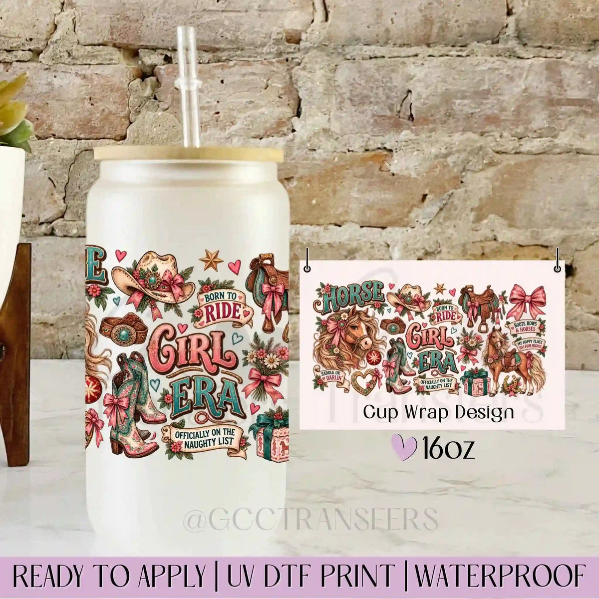Horse Girl Era - 16oz UV DTF WRAP