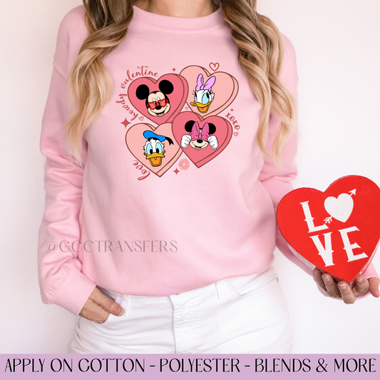 Howdy Valentine Mice Friend - Full Color DTF Transfer
