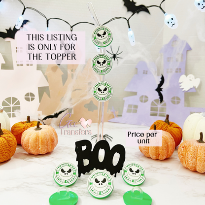 I'm a Nightmare Before Coffee Green ( (RTS) Straw Topper