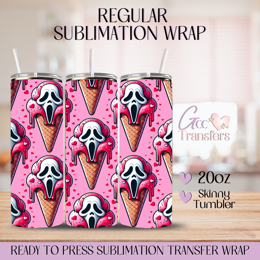 Ice Cream Scary Movie Pink - 20oz Regular Sublimation Wrap