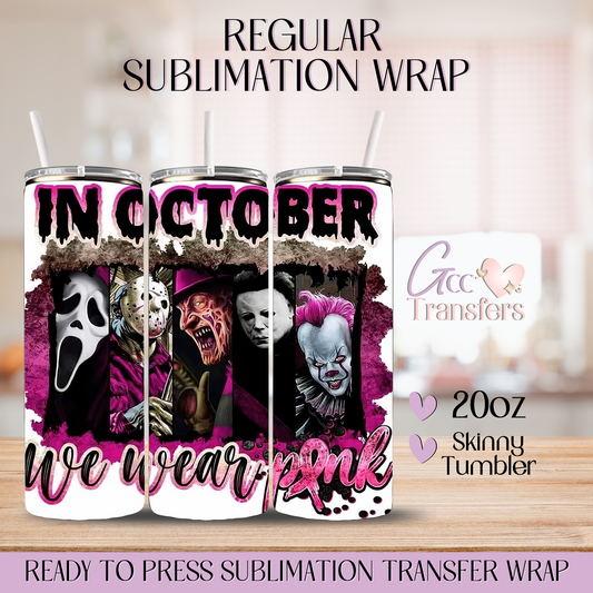 In October We Wear Pink - 20oz Regular Sublimation Wrap