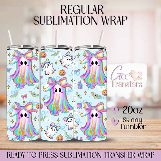 Iridescent Ghosties Halloween - 20oz Regular Sublimation Wrap