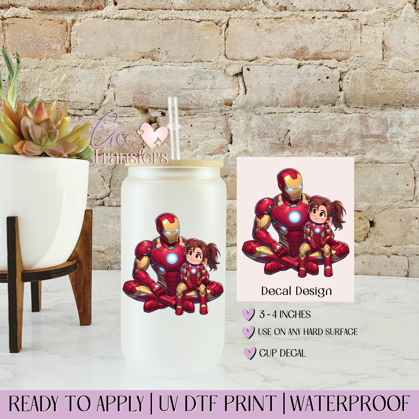 The Flying Engineer Daddy & Daughter - Decal UVDTF