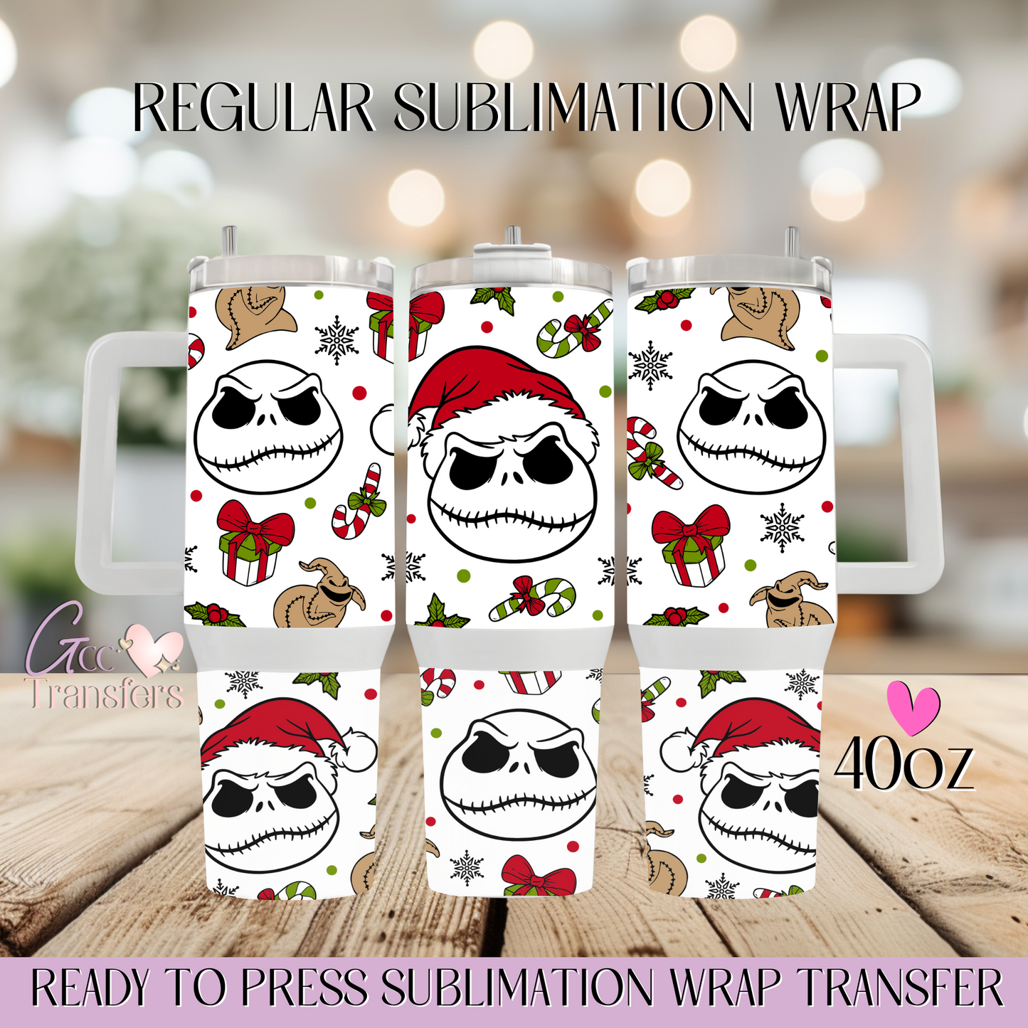 Jack Face Christmas  - 40oz Regular Sublimation Wrap