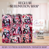 Character Horror Collage Valentine Story - 20oz Regular Sublimation Wrap