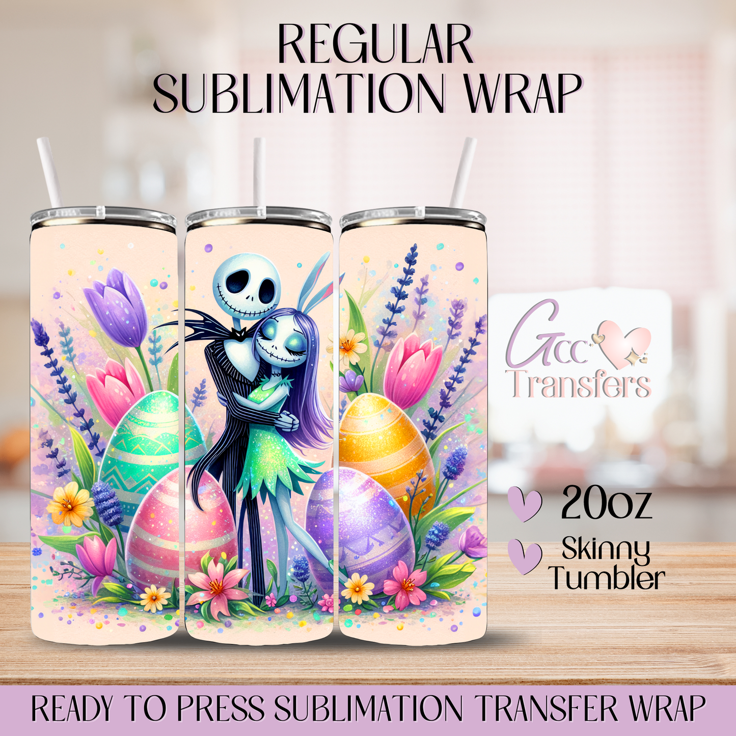 Jack & Sally Easter - 20oz Regular Sublimation Wrap