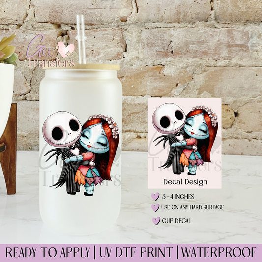 Baby Jack & Sally Hugging - Decal UVDTF