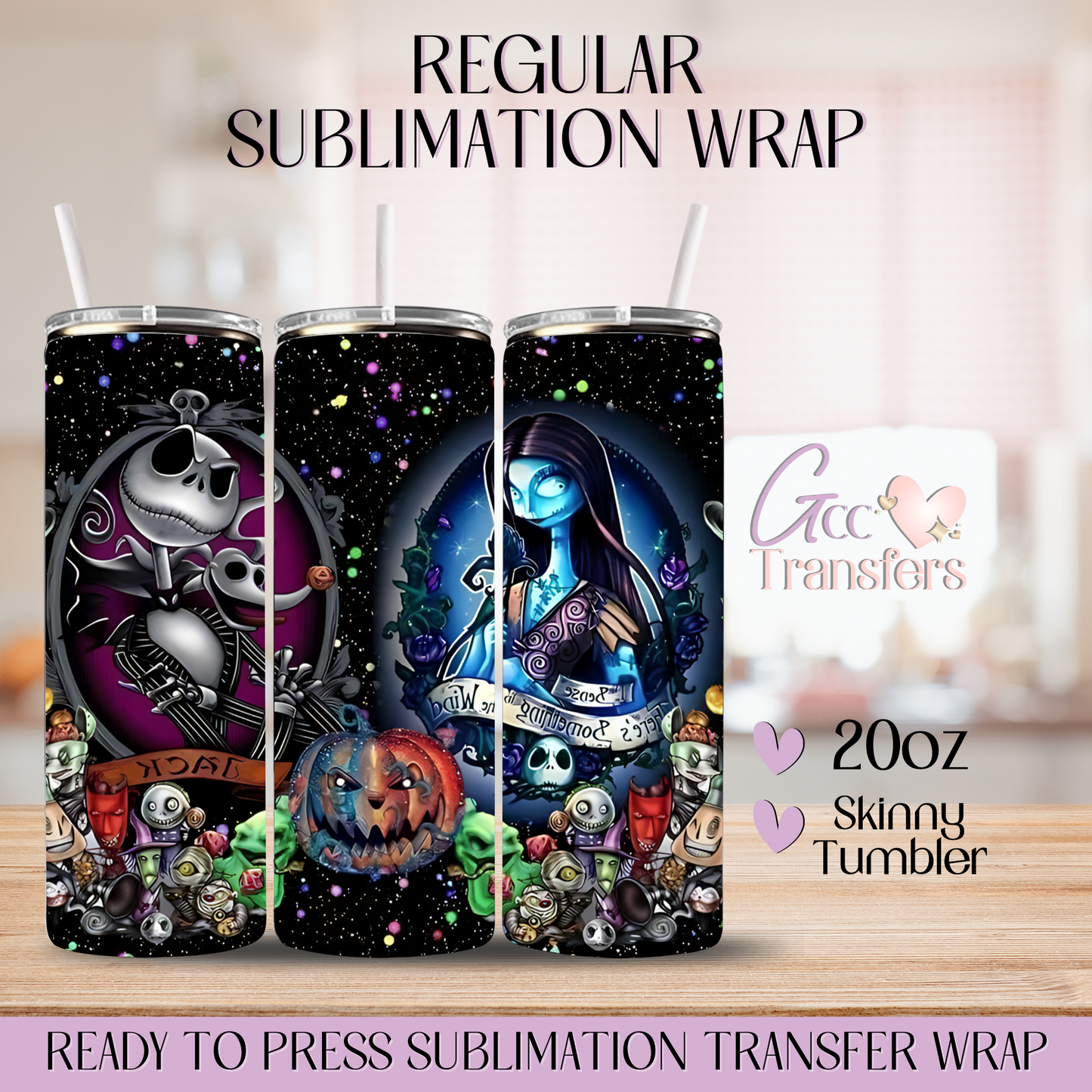 Space Jack Sally Halloween - 20oz Regular Sublimation Wrap