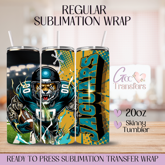 Jaguars Football Team - 20oz Regular Sublimation Wrap