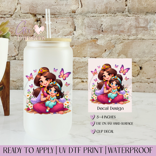 Arabic Princess Mama & Daughter - Decal UVDTF