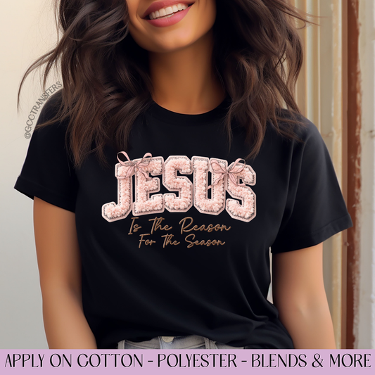 Jesus Is The Reason Faux Yarn - Full Color DTF Transfer
