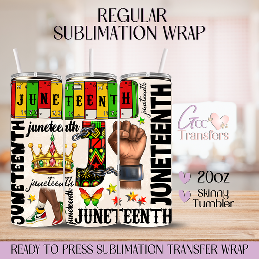 Juneteenth Black History - 20oz Regular Sublimation Wrap