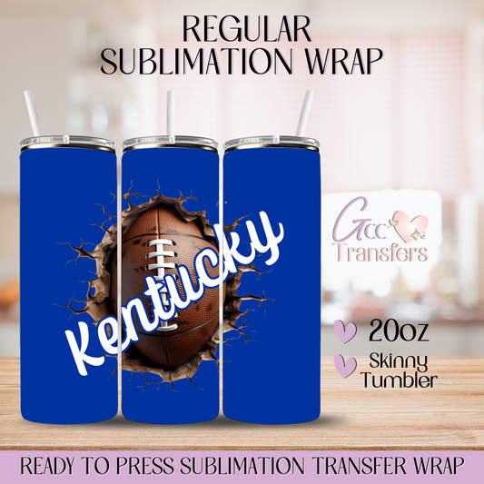 Kentucky Football Team - 20oz Regular Sublimation Wrap