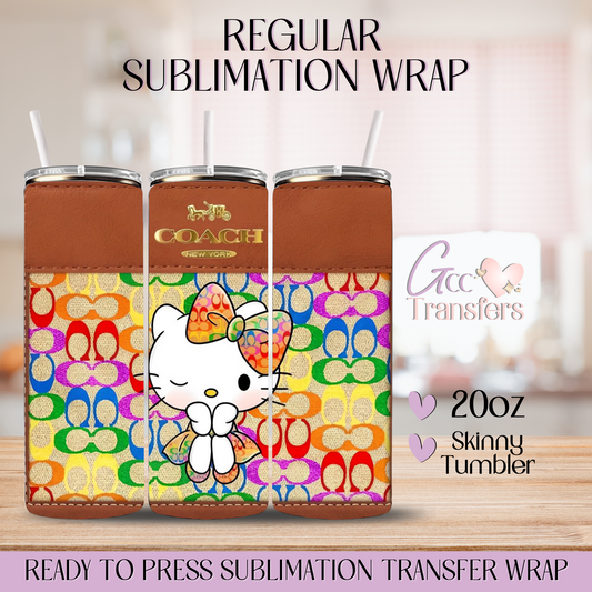 Cat Rainbow Luxury Purse - 20oz Regular Sublimation Wrap