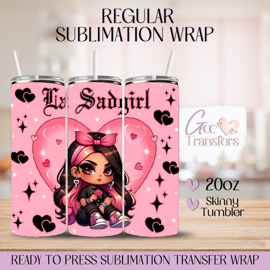 La Sadgirl Hearts - 20oz Regular Sublimation Wrap