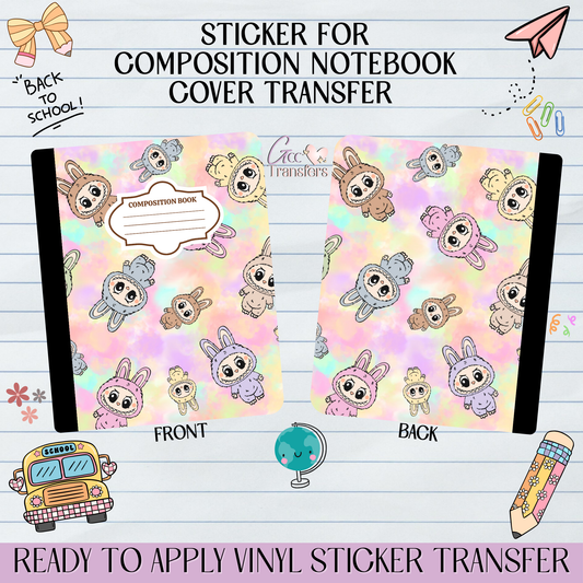 Monster Characters - Sticker for Notebook Cover