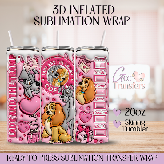 Lady and Tramp - 20oz 3D Inflated Sublimation Wrap