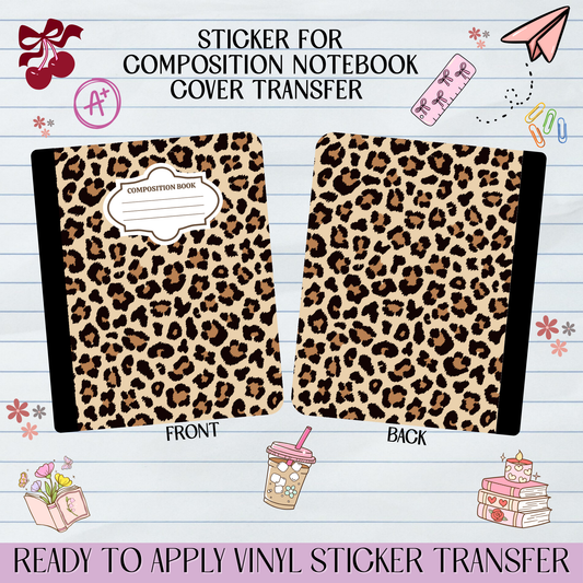 Leopard Print Cheetah - Sticker for Notebook Cover
