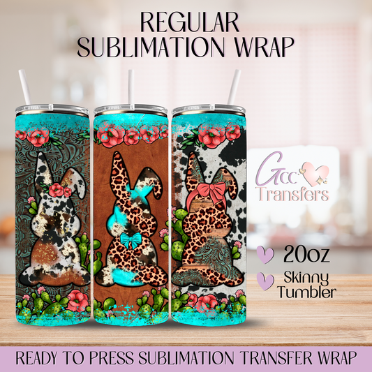 Leopard Easter Bunnies - 20oz Regular Sublimation Wrap