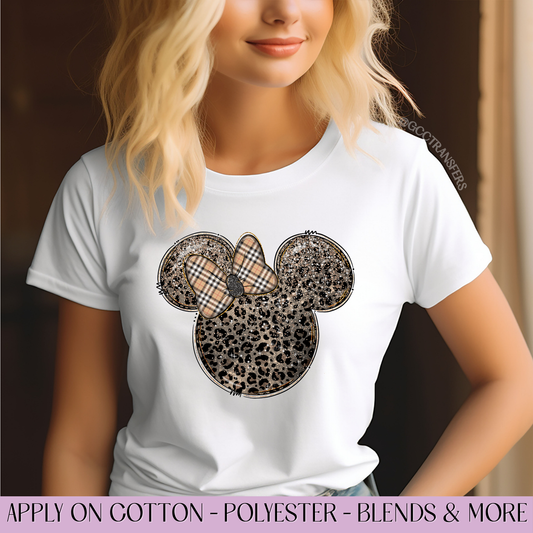 Leopard Mice Head - Full Color DTF Transfer