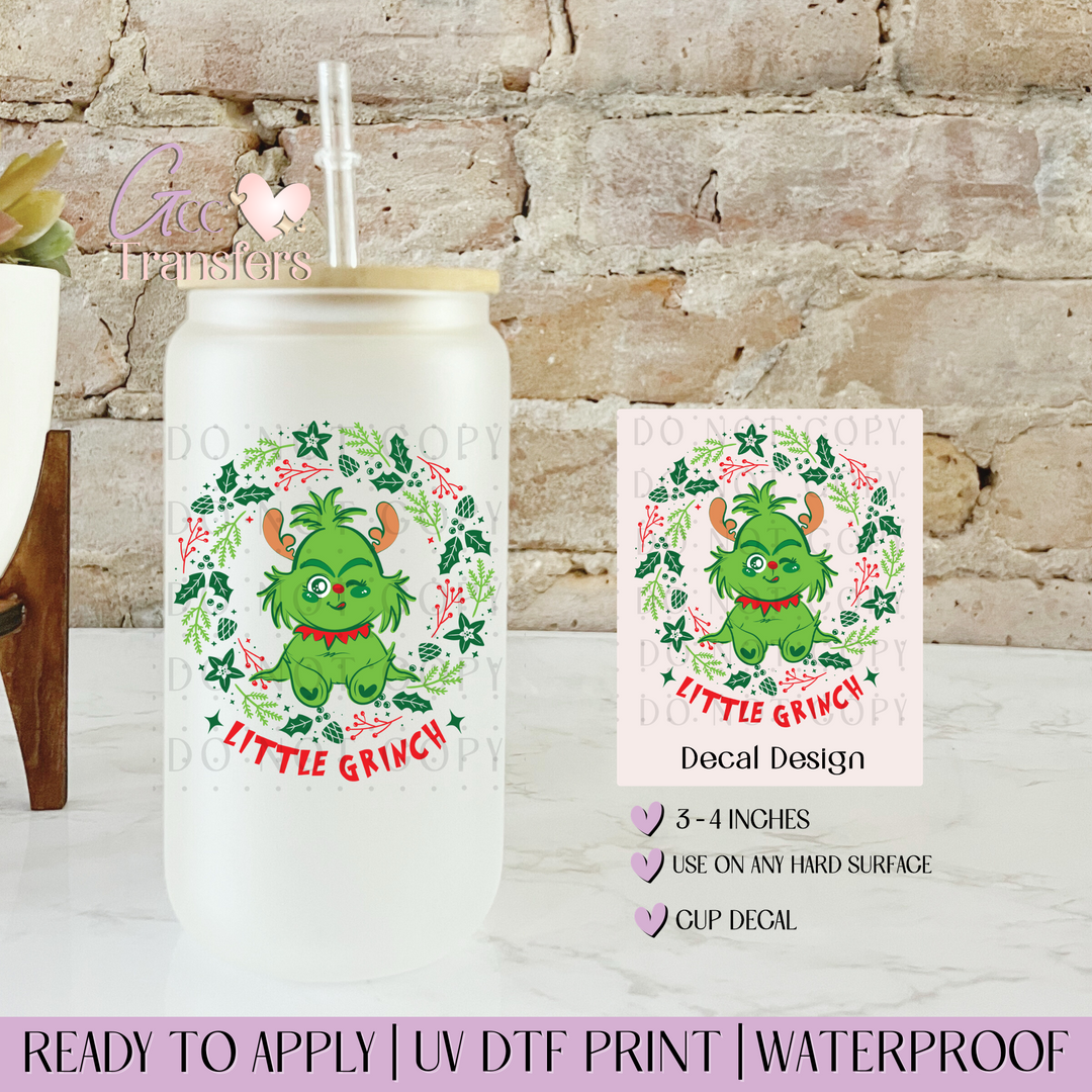 Little Grinch Green - Decal UVDTF – GCC Transfers