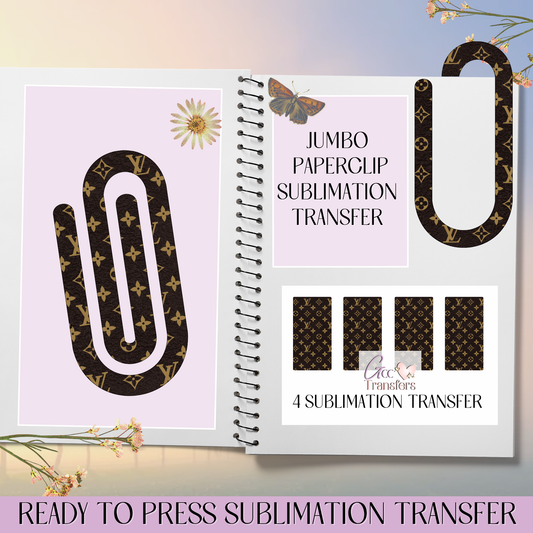 Luxury Brown Pattern - Jumbo Paperclip Sublimation Transfer