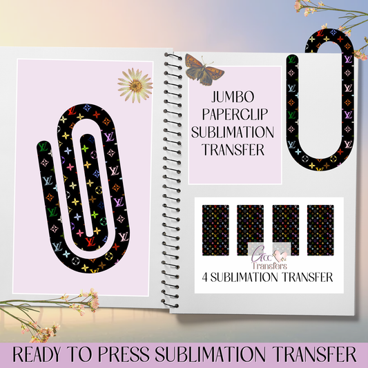 Colored Luxury Pattern - Jumbo Paperclip Sublimation Transfer