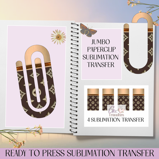 Luxury Brown Pattern - Jumbo Paperclip Sublimation Transfer