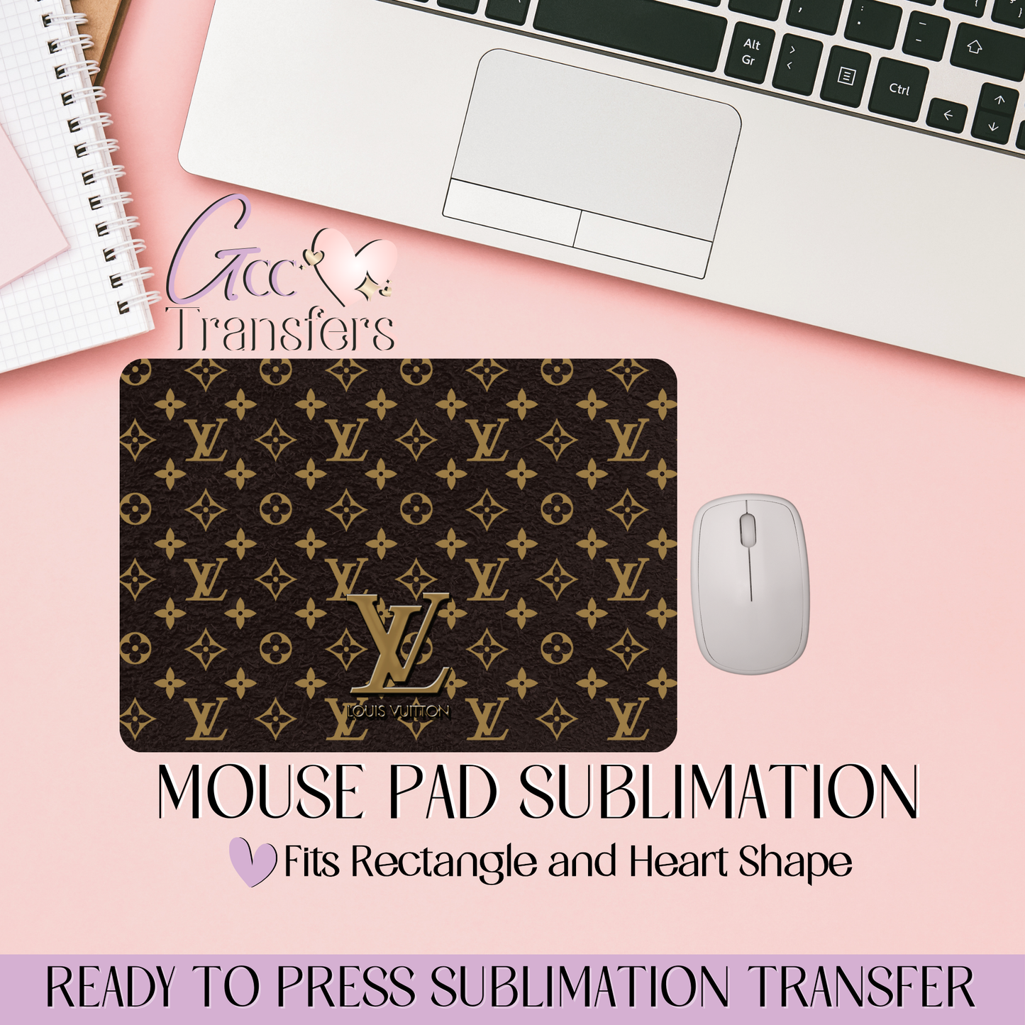 Original LV Luxury Pattern - Mouse Pad Sublimation Transfer