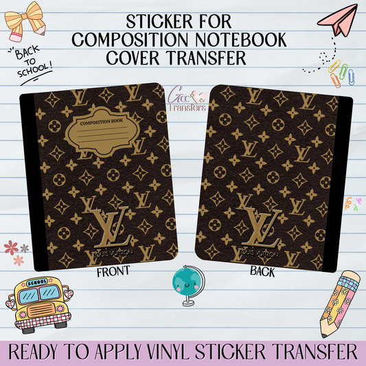 Expensive Brown Pattern - Sticker for Notebook Cover