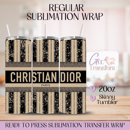 Luxury Stripes Designer Paris - 20oz Regular Sublimation Wrap