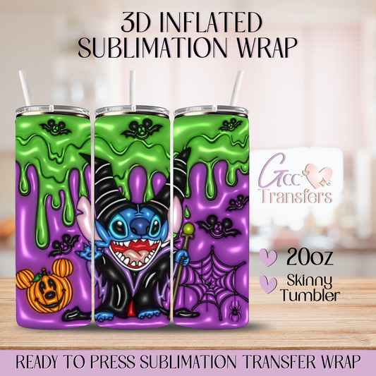 Maleficent Cute Character  - 20oz 3D Inflated Sublimation Wrap