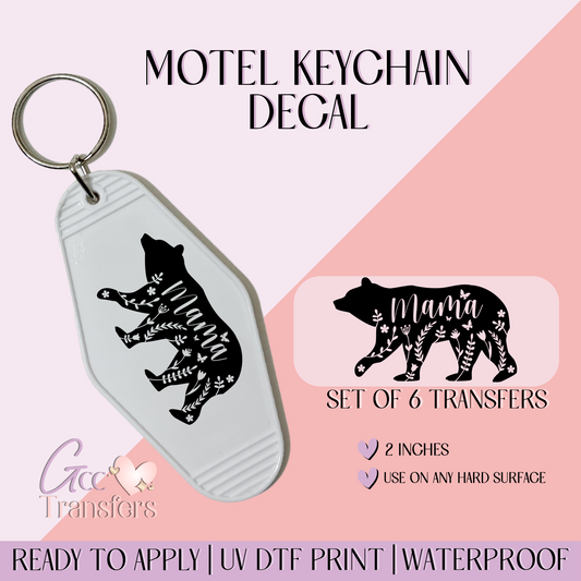 Mama Bear - Set of 6 (Motel Keychain UV DTF)