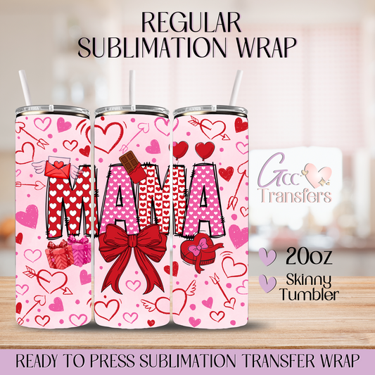 Mama Coquette Valentine - 20oz Regular Sublimation Wrap