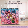 Mama Mommy Bruh Cute Cartoon - 20oz 3D Inflated Sublimation Wrap