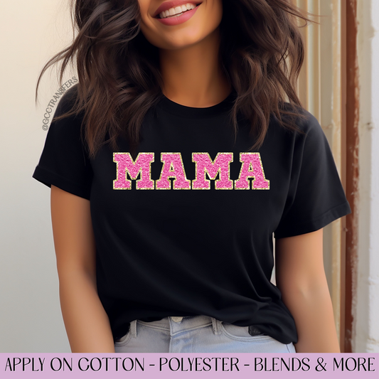 Fuchsia Mama Chenille - Full Color Transfer