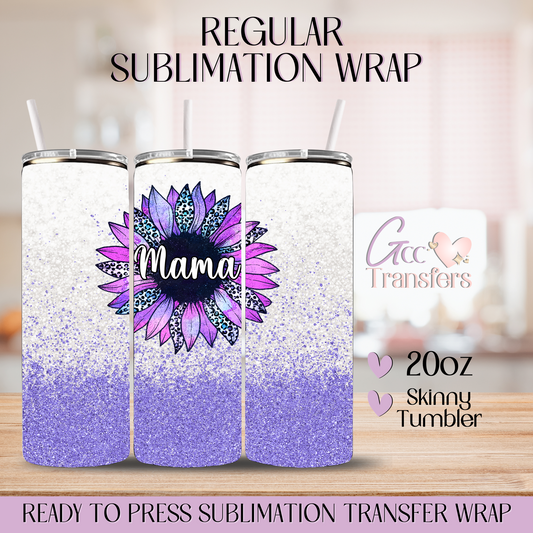 Mama Sunflower Purple - 20oz Regular Sublimation Wrap