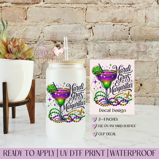 Mardi Gras & Margaritas - Decal UVDTF