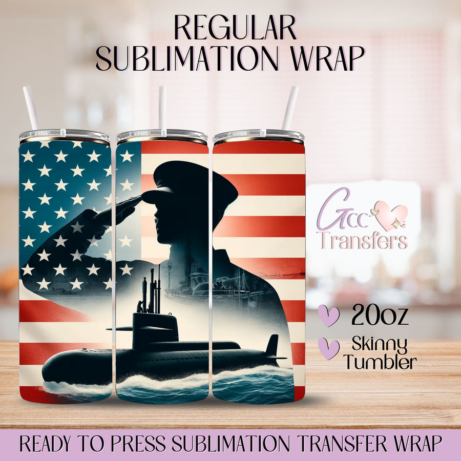 Pride and Honor Marine USA - 20oz Regular Sublimation Wrap