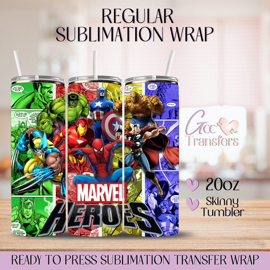 Superheroes Movie - 20oz Regular Sublimation Wrap