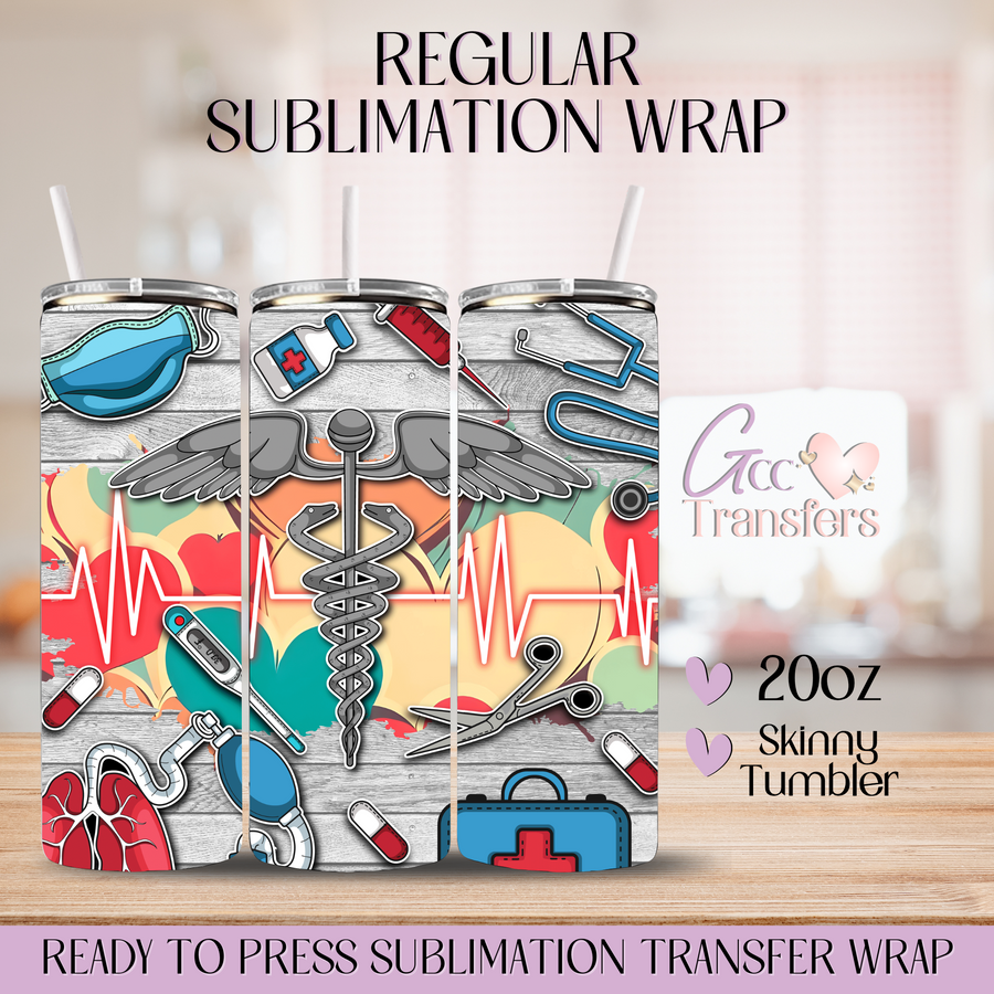 Medical Hospital Doctor Nurse - 20oz Regular Sublimation Wrap