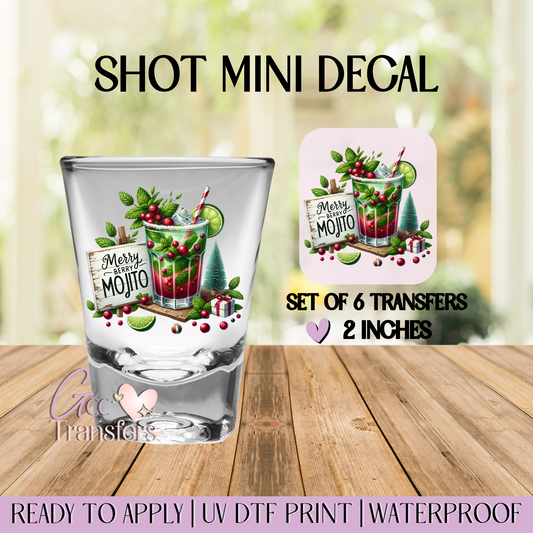Merry Berry Mojito - Set of 6 (Shot UV Decals)