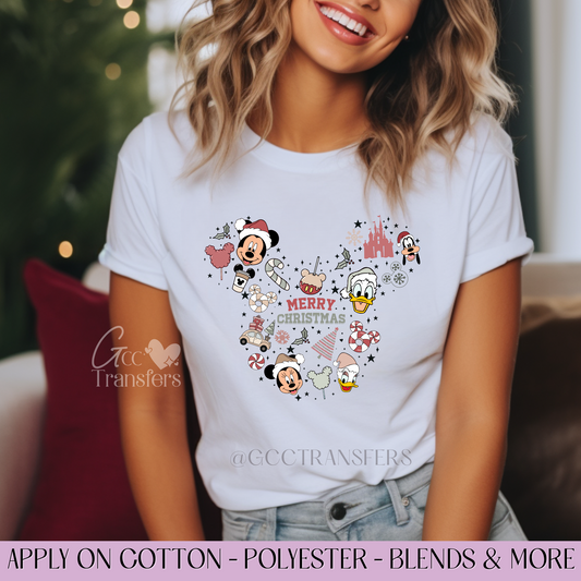 Wonderland Merry Christmas  - Full Color DTF Transfer