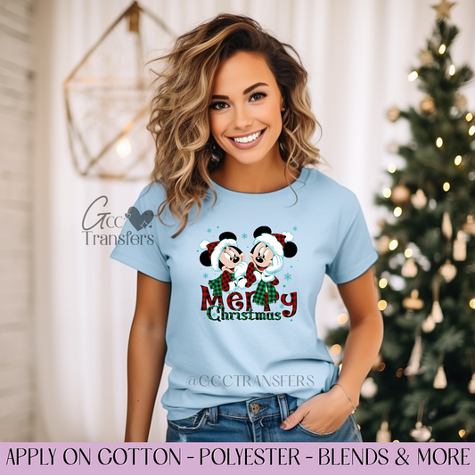 Merry Christmas Mouse- Full Color Transfer