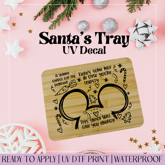 Mice Head This Snack will Give you Energy  - Santa Tray UVDTF Decal