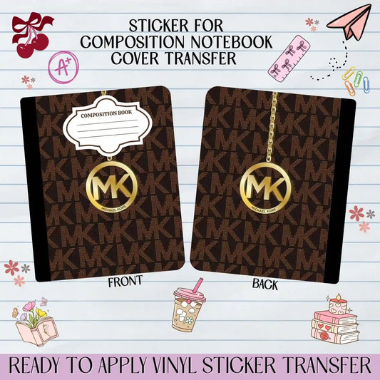 Brown Pattern Purse Elegant - Sticker for Notebook Cover