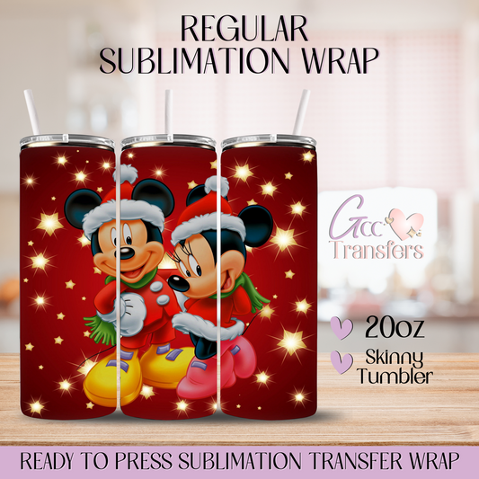 Mouse Couple Xmas Outfits - 20oz Regular Sublimation Wrap