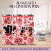 Mice Couple Kissing Hugging Love - 20oz 3D Inflated Sublimation Wrap