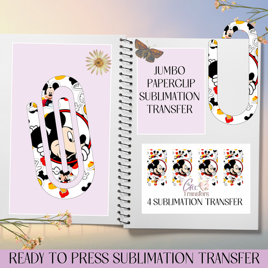 Mice Face Smilling - Jumbo Paperclip Sublimation Transfer