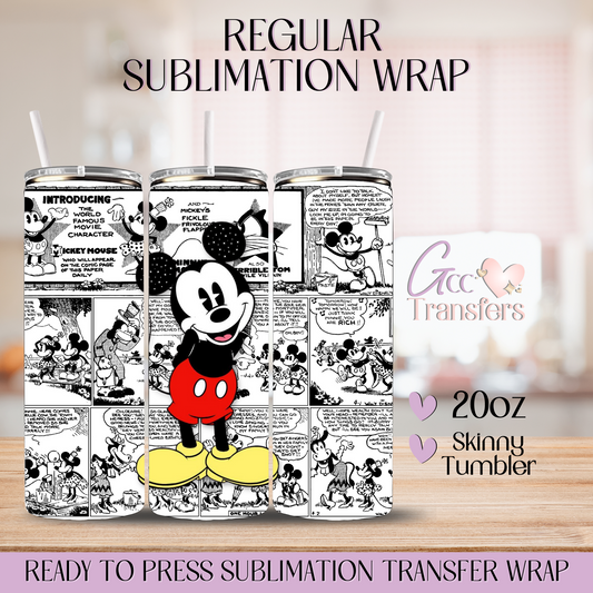 Mouse Newspaper - 20oz Regular Sublimation Wrap